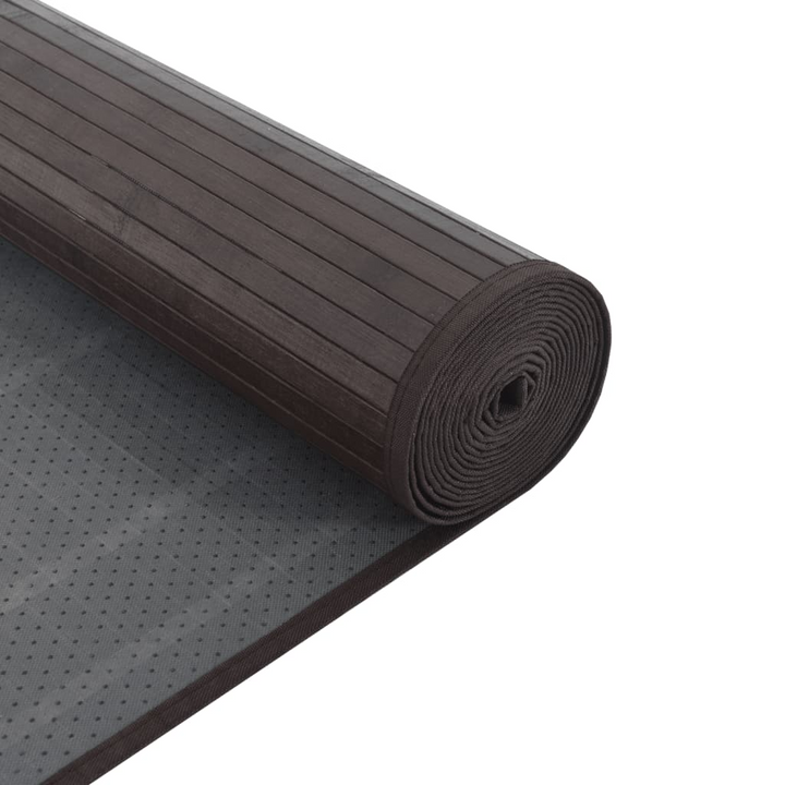 Rectangular Bamboo Rug - Dark Brown, 60x500 cm | Durable & Eco-Friendly Floor Mat - Premium  from Home Treasures - Just £37.99! Shop now at Home Treasures