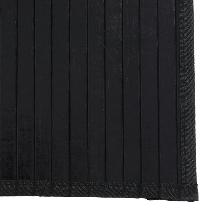 Rectangular Black Bamboo Rug - Eco-Friendly, Stylish & Durable 70x500 cm - Premium  from Home Treasures - Just £45.99! Shop now at Home Treasures