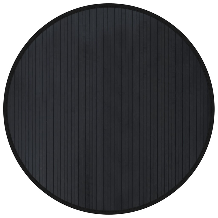 Round Bamboo Rug - Black, 100 cm Diameter | Natural, Durable & Anti-Slip - Premium  from Home Treasures - Just £20.99! Shop now at Home Treasures