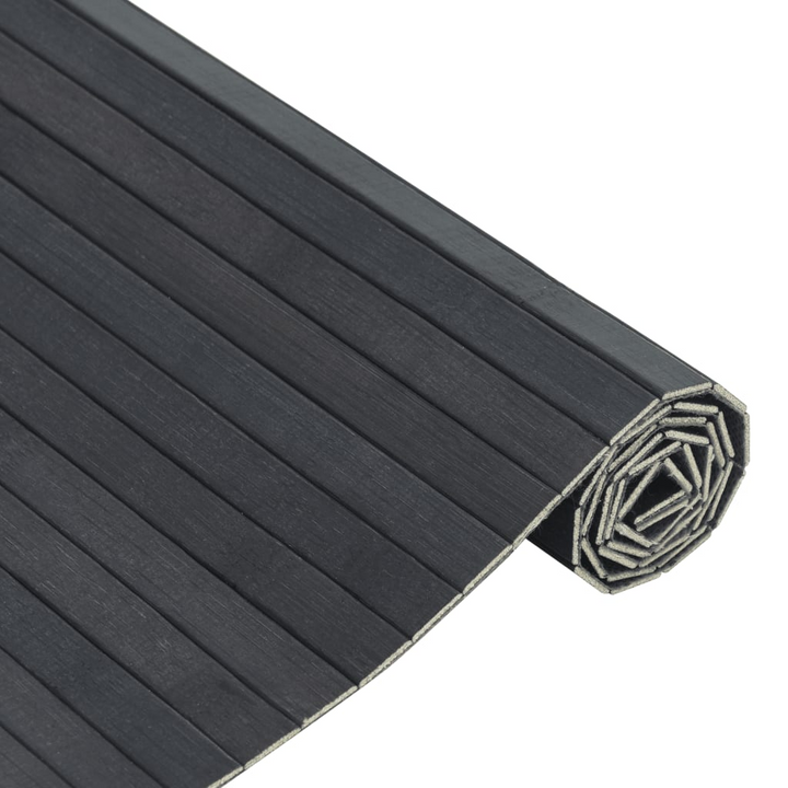 Rectangular Bamboo Rug in Grey - 100x200 cm | Durable Eco-Friendly Floor Mat - Premium  from Home Treasures - Just £30.99! Shop now at Home Treasures