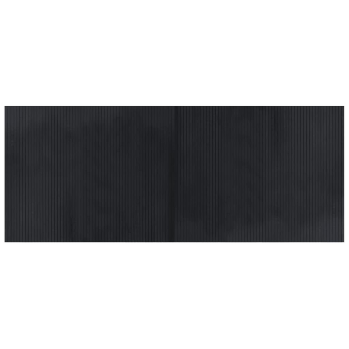 Rectangular Bamboo Rug in Black 80x200 cm, Non-slip, Durable and Easy to Clean | Eco-Friendly Home Decor - Premium  from Home Treasures - Just £27.99! Shop now at Home Treasures