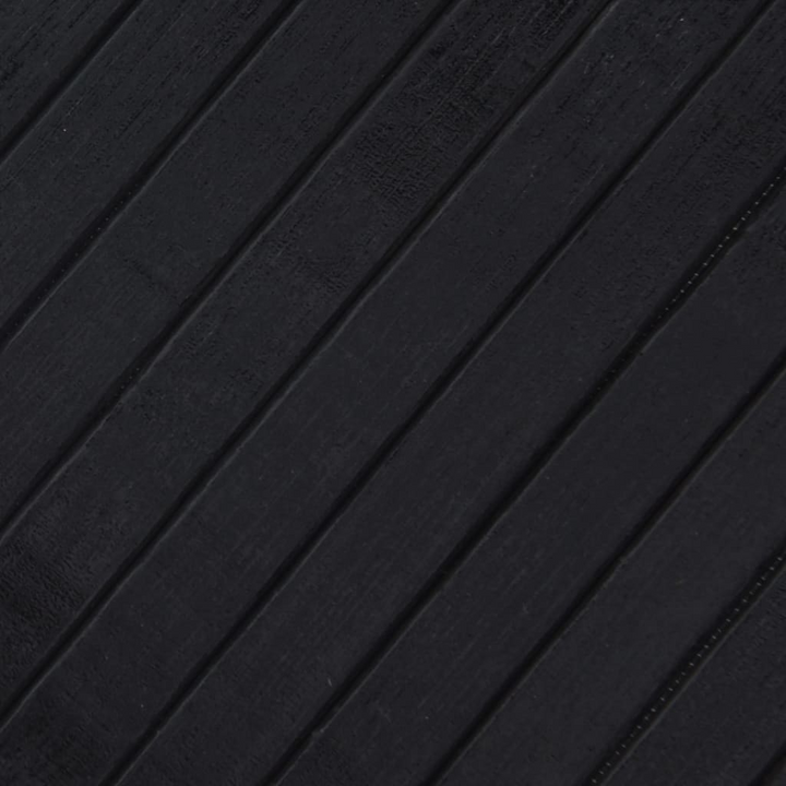 Rectangular Bamboo Rug in Black 80x200 cm, Non-slip, Durable and Easy to Clean | Eco-Friendly Home Decor - Premium  from Home Treasures - Just £27.99! Shop now at Home Treasures