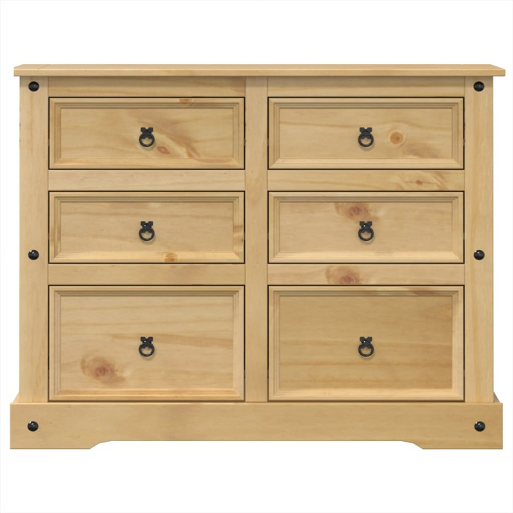 CORONA Rustic Chest of Drawers - Solid Pine Wood Storage Cabinet 120x48x91 cm | Timeless & Sturdy Furniture - Premium  from Home Treasures - Just £256.99! Shop now at Home Treasures