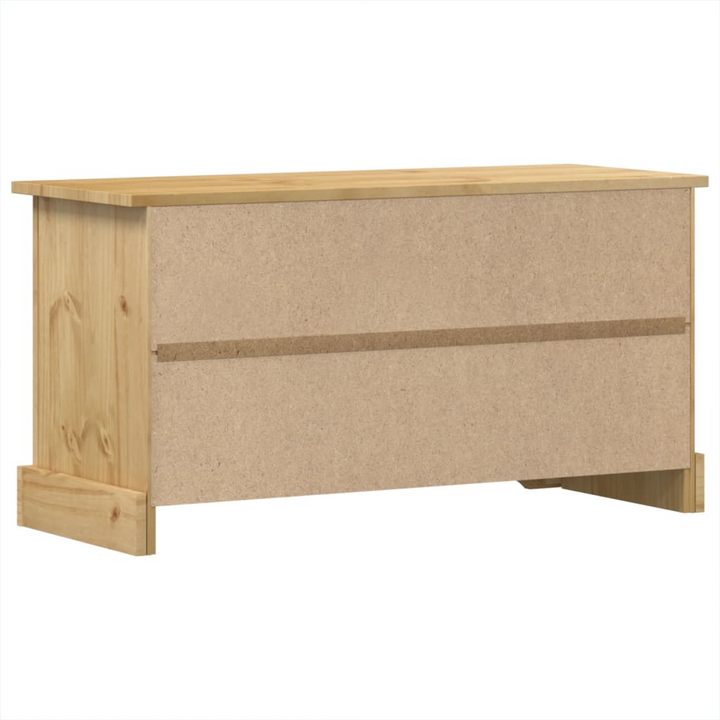 CORONA TV Cabinet - Rustic Honey Finish, Solid Pine Wood TV Stand with Ample Storage, 100x40x52 cm - Premium  from Home Treasures - Just £126.99! Shop now at Home Treasures