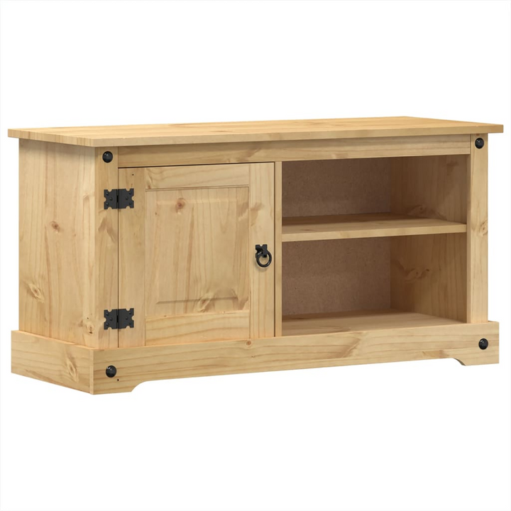 CORONA Solid Wood Pine TV Cabinet - 100x37x52 cm | Ample Storage & Rustic Design - Premium  from Home Treasures - Just £106.99! Shop now at Home Treasures