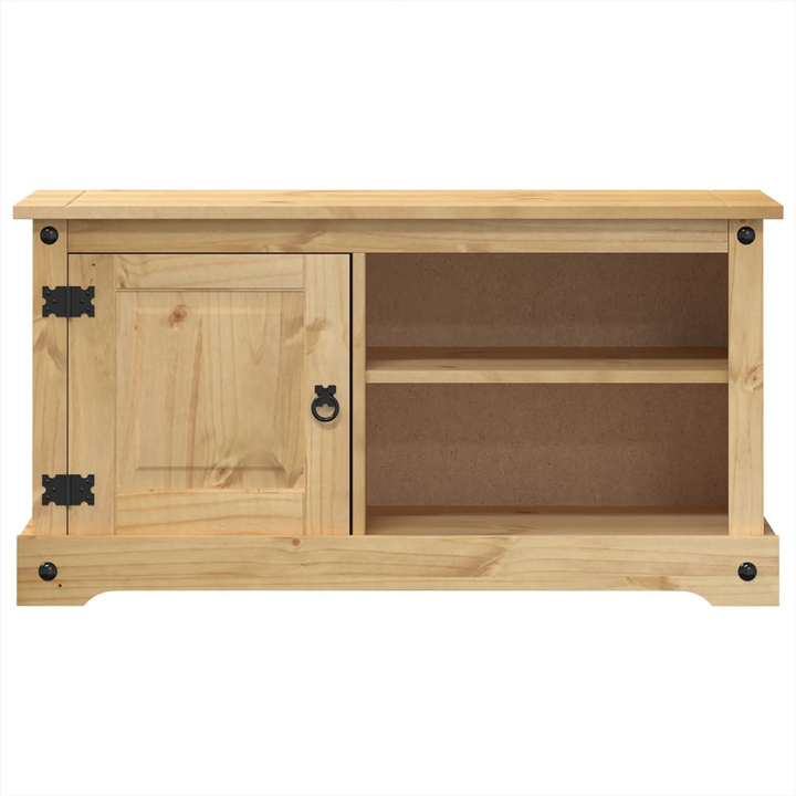 CORONA Solid Wood Pine TV Cabinet - 100x37x52 cm | Ample Storage & Rustic Design - Premium  from Home Treasures - Just £106.99! Shop now at Home Treasures