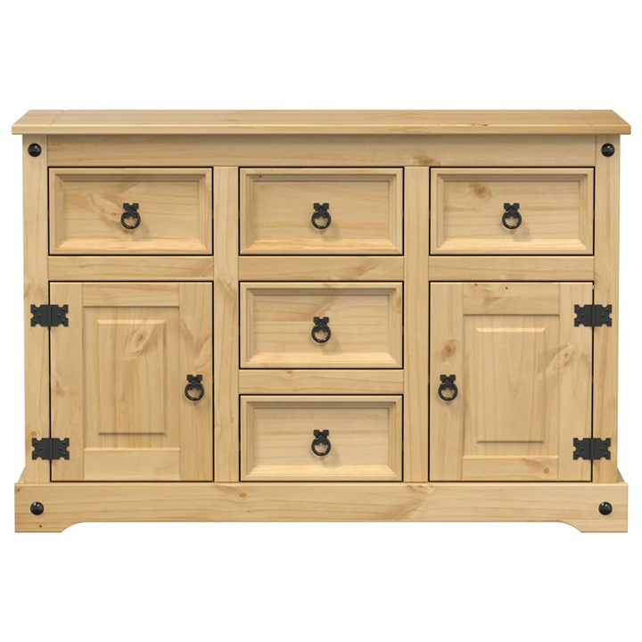 CORONA Solid Wood Pine Sideboard – 115x40x76 cm with Metal Handles | Stylish Storage Solution - Premium  from Home Treasures - Just £247.99! Shop now at Home Treasures