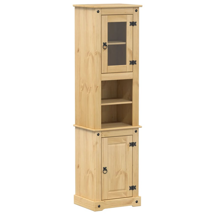 CORONA Solid Wood Pine Bathroom Cabinet 50x40x185 cm – Rustic Storage Solution with Ample Space - Premium  from Home Treasures - Just £231.99! Shop now at Home Treasures