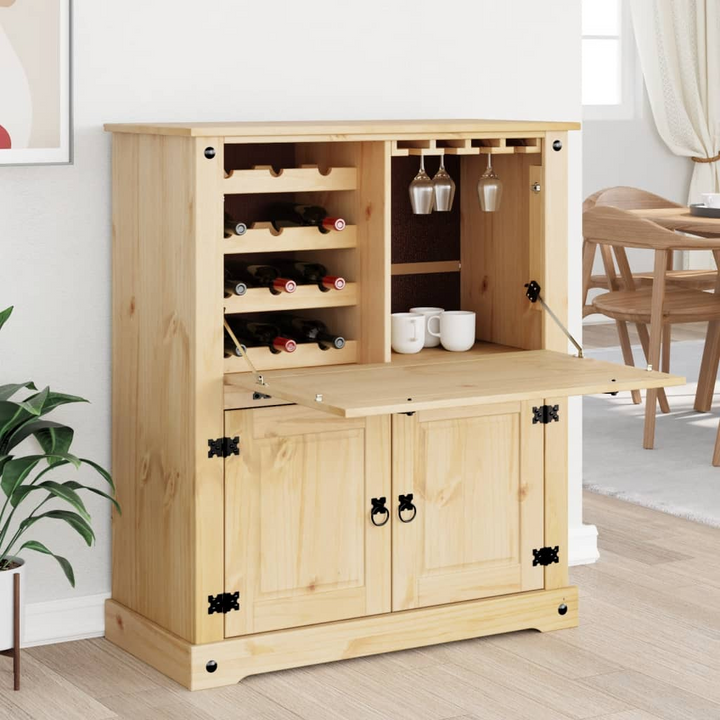 Rustic CORONA Wine Cabinet - 97x45x114 cm | Solid Pine Wood Wine Storage Solution - Premium  from Home Treasures - Just £225.99! Shop now at Home Treasures