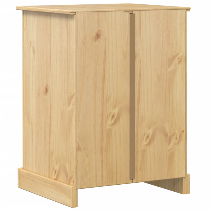 Rustic CORONA HiFi Cabinet - Solid Pine Wood Media Storage with Glass Doors - Premium  from Home Treasures - Just £121.99! Shop now at Home Treasures