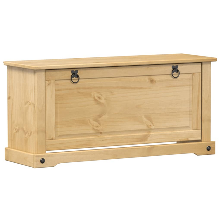 CORONA Solid Pine Wood Shoe Cabinet 99x32x47 cm - Rustic, Durable, and Stylish Storage Solution - Premium  from Home Treasures - Just £83.99! Shop now at Home Treasures