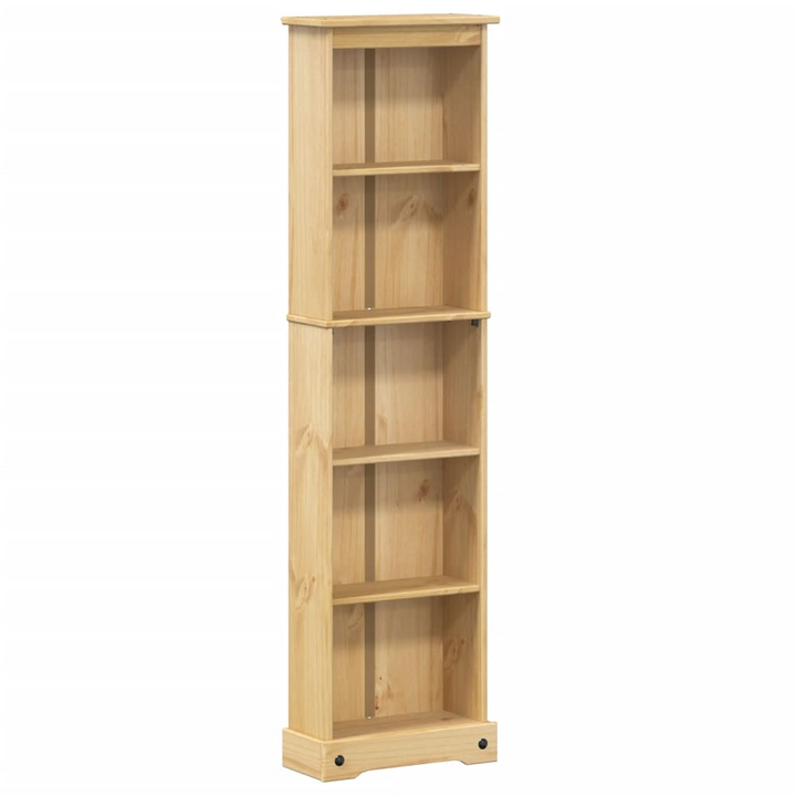 CORONA Solid Wood Pine Bookcase - 46x20x170 cm, Rustic Home Decor, Ample Storage Space - Premium  from Home Treasures - Just £80.99! Shop now at Home Treasures