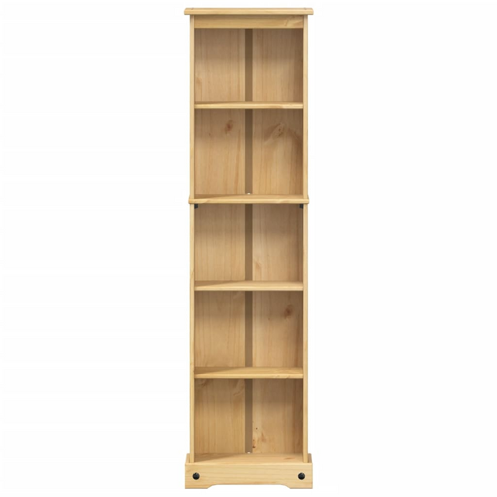 CORONA Solid Wood Pine Bookcase - 46x20x170 cm, Rustic Home Decor, Ample Storage Space - Premium  from Home Treasures - Just £80.99! Shop now at Home Treasures