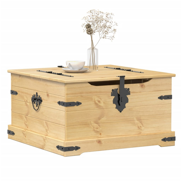 CORONA Solid Pine Wood Storage Box 78x78x45 cm - Rustic & Versatile Furniture - Premium  from Home Treasures - Just £150.99! Shop now at Home Treasures