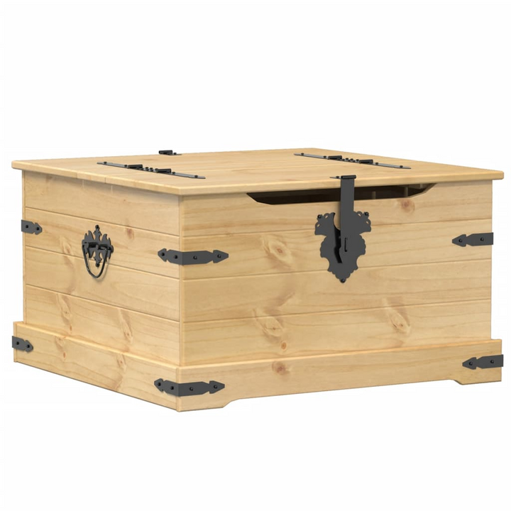 CORONA Solid Pine Wood Storage Box 78x78x45 cm - Rustic & Versatile Furniture - Premium  from Home Treasures - Just £122.99! Shop now at Home Treasures