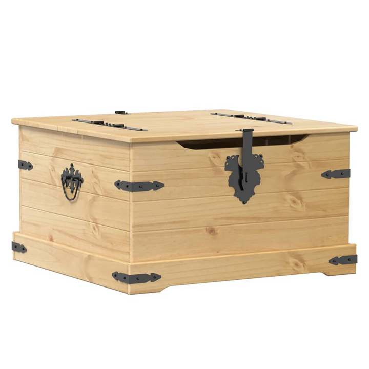 CORONA Solid Pine Wood Storage Box 78x78x45 cm - Rustic & Versatile Furniture - Premium  from Home Treasures - Just £122.99! Shop now at Home Treasures