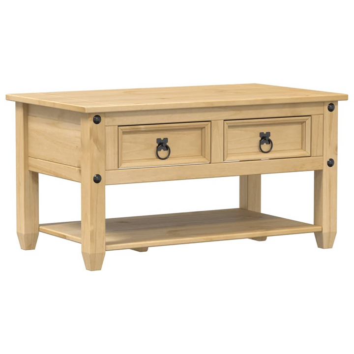 CORONA Wooden Coffee Table with Drawers, 85x50x45 cm | Solid Pine Wood | Rustic Living Room Furniture - Premium  from Home Treasures - Just £114.99! Shop now at Home Treasures