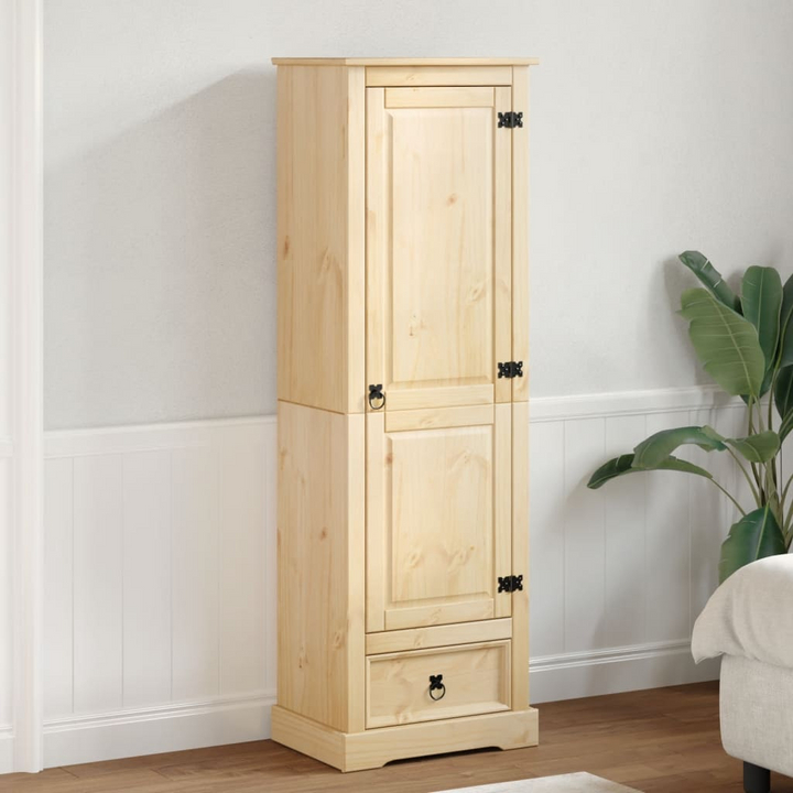 CORONA Wardrobe 55x38x170 cm - Solid Pine Wood, Rustic Design with Ample Storage - Premium  from Home Treasures - Just £250.99! Shop now at Home Treasures