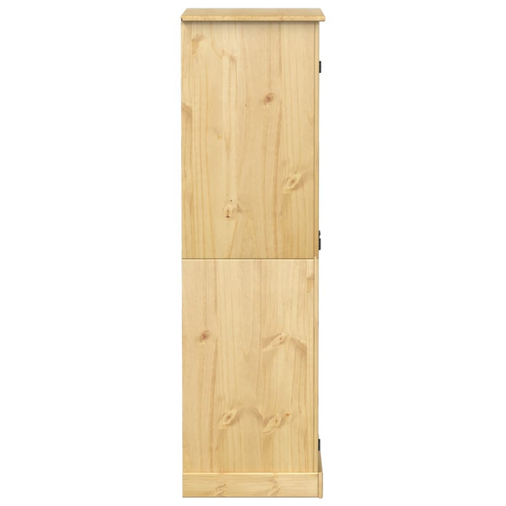 CORONA Wardrobe - 76x50x170 cm Solid Pine Wood Closet with Ample Storage and Sleek Metal Handles - Premium  from Home Treasures - Just £310.99! Shop now at Home Treasures