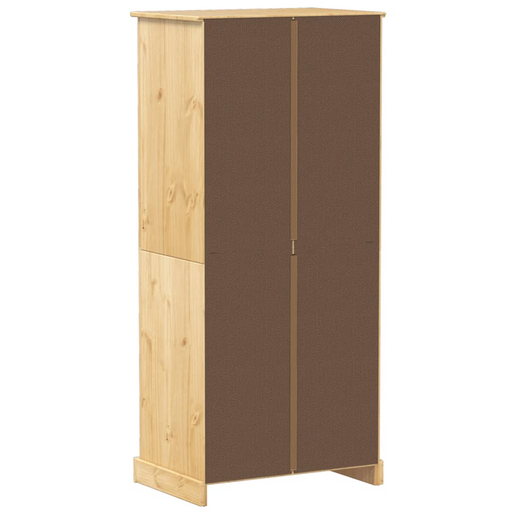 CORONA Wardrobe - 76x50x170 cm Solid Pine Wood Closet with Ample Storage and Sleek Metal Handles - Premium  from Home Treasures - Just £310.99! Shop now at Home Treasures