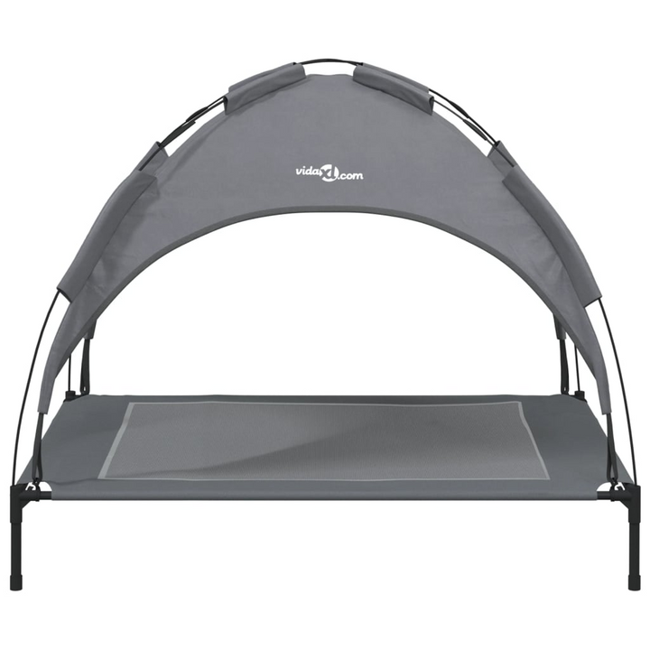 Elevated Dog Bed with Canopy - Durable Anthracite Oxford Fabric & Sturdy Steel Frame, Perfect for Indoor and Outdoor Use - Premium  from Home Treasures - Just £47.99! Shop now at Home Treasures