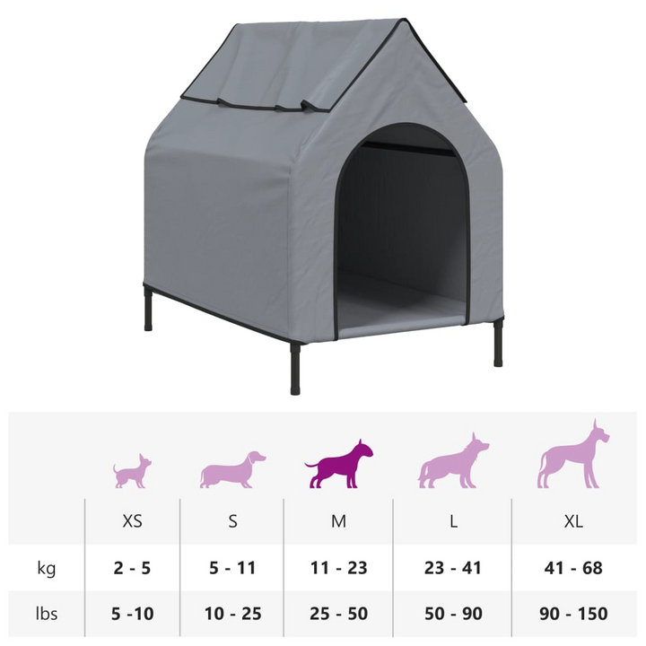 Dog House Anthracite Oxford Fabric and Steel - Durable and Comfortable - Premium  from Home Treasures - Just £71.99! Shop now at Home Treasures