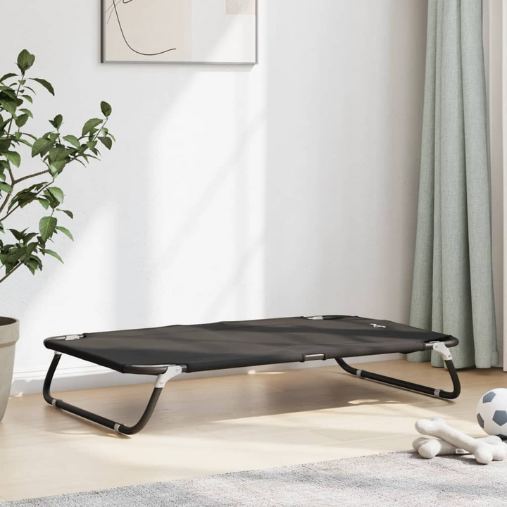 Foldable Dog Bed – Durable Anthracite Oxford Fabric & Steel Frame – Portable Elevated Pet Cot for Indoor & Outdoor Use - Premium  from Home Treasures - Just £66.99! Shop now at Home Treasures