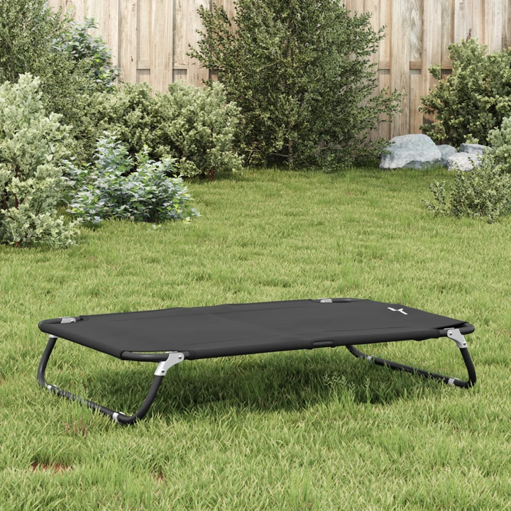 Foldable Dog Bed – Durable Anthracite Oxford Fabric & Steel Frame – Portable Elevated Pet Cot for Indoor & Outdoor Use - Premium  from Home Treasures - Just £66.99! Shop now at Home Treasures