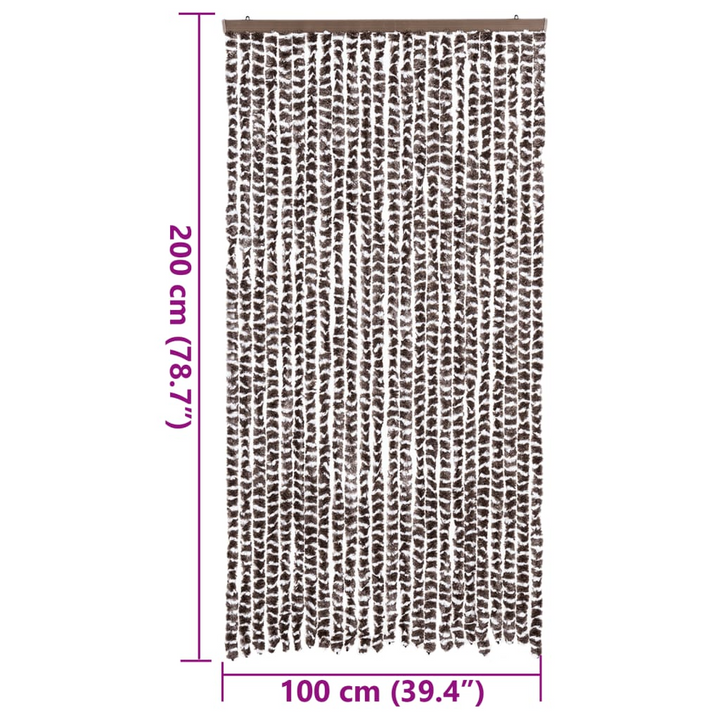 Fly Curtain | Brown and White Chenille | 100x200 cm | Insect & Mosquito Control for Home, Mobile Home & Caravan - Premium  from Home Treasures - Just £66.99! Shop now at Home Treasures