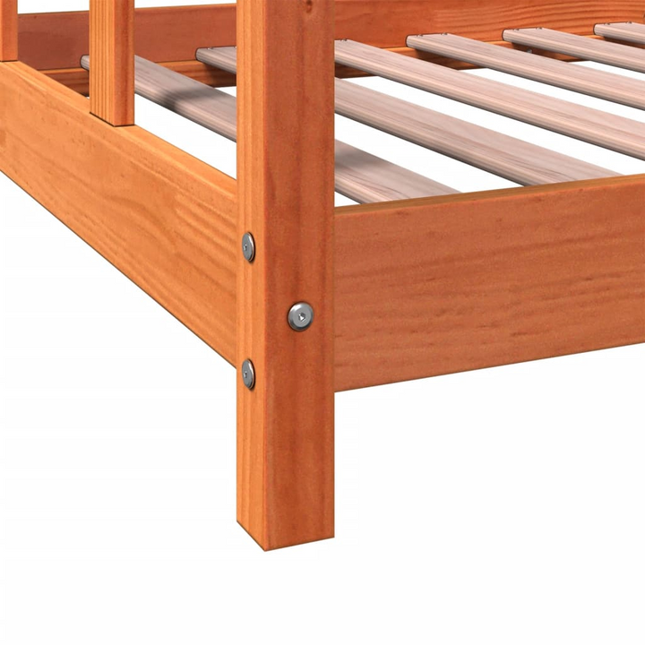 Children's Bed Frame - Solid Pine Wood, Wax Brown, 90x190 cm - Durable & Stylish Children's Bed - Premium  from Home Treasures - Just £152.99! Shop now at Home Treasures