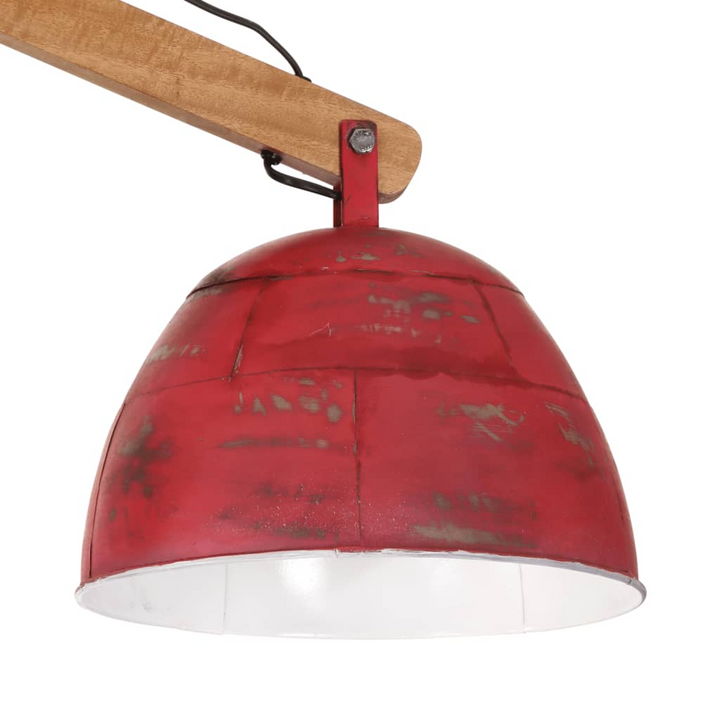 Distressed Red Ceiling Lamp - 25W, Dual Lampshade, Industrial Design - 29x18x85 cm, E27 Socket - Premium  from Home Treasures - Just £119.99! Shop now at Home Treasures