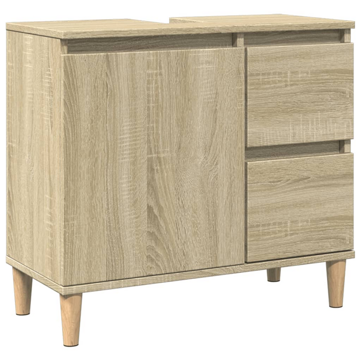 Elegant Sonoma Oak Bathroom Cabinet - 65x33x60 cm | Engineered Wood with Ample Storage - Premium  from Home Treasures - Just £56.99! Shop now at Home Treasures