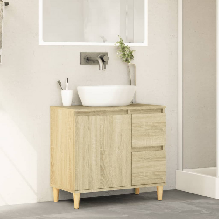 Elegant Sonoma Oak Bathroom Cabinet - 65x33x60 cm | Engineered Wood with Ample Storage - Premium  from Home Treasures - Just £56.99! Shop now at Home Treasures