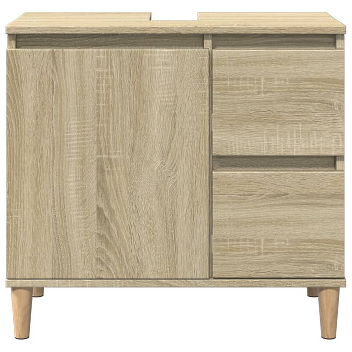 Elegant Sonoma Oak Bathroom Cabinet - 65x33x60 cm | Engineered Wood with Ample Storage - Premium  from Home Treasures - Just £56.99! Shop now at Home Treasures