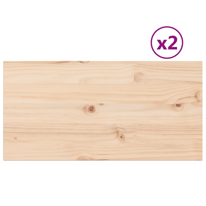 Solid Pine Wood Rectangular Table Tops - Set of 2, 80x40x2.5 cm - Premium  from Home Treasures - Just £46.99! Shop now at Home Treasures