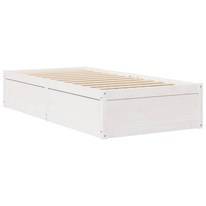 Modern Solid Pine Wood Bed Frame in White - 100x200 cm | Stylish & Durable Bedroom Furniture - Premium  from Home Treasures - Just £157.99! Shop now at Home Treasures