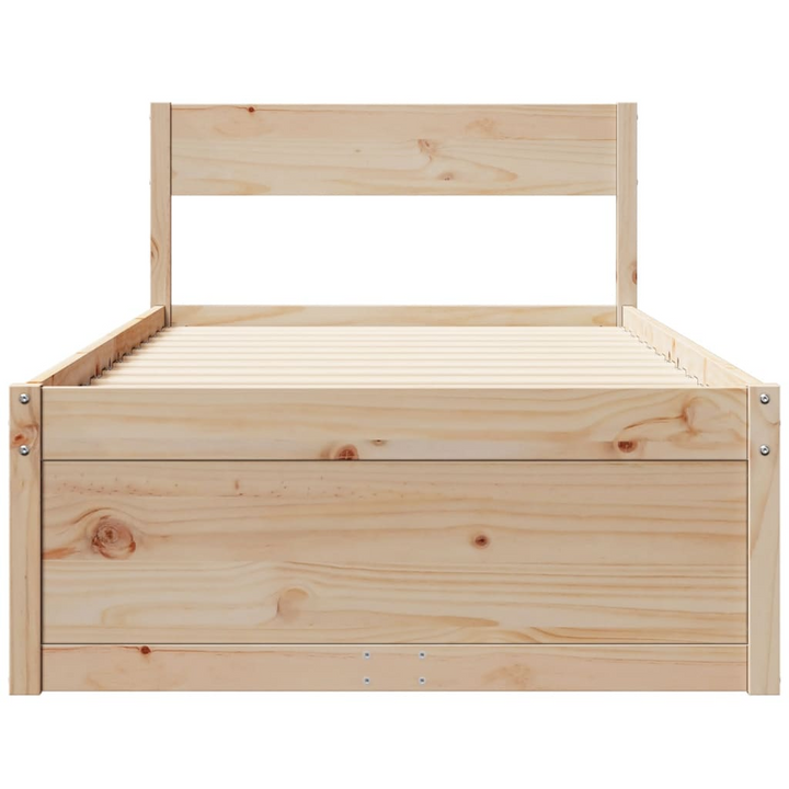 Solid Wood Pine Bed Frame with Drawers, Small Single 75x190 cm - Modern & Durable - Premium  from Home Treasures - Just £140.99! Shop now at Home Treasures