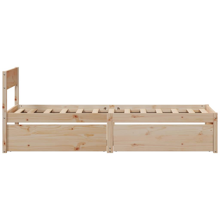 Solid Wood Pine Bed Frame with Drawers, Small Single 75x190 cm - Modern & Durable - Premium  from Home Treasures - Just £140.99! Shop now at Home Treasures