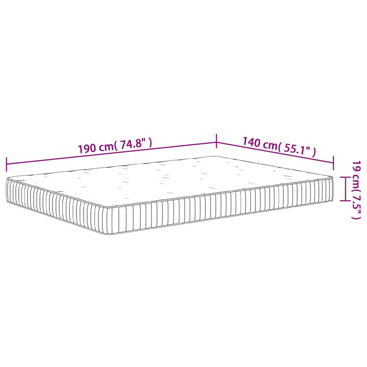 Medium Pocket Spring Mattress, 140x190 cm – Enhanced Comfort & Support | Best Sleep Solution - Premium  from Home Treasures - Just £223.99! Shop now at Home Treasures