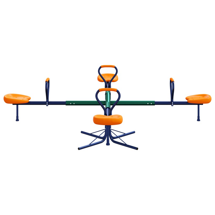 4-Seater Seesaw with 360-Degree Rotation - Durable Steel Frame, Adjustable Length, Ergonomic Seats for Kids, Ages 3+ - Premium  from Home Treasures - Just £107.99! Shop now at Home Treasures