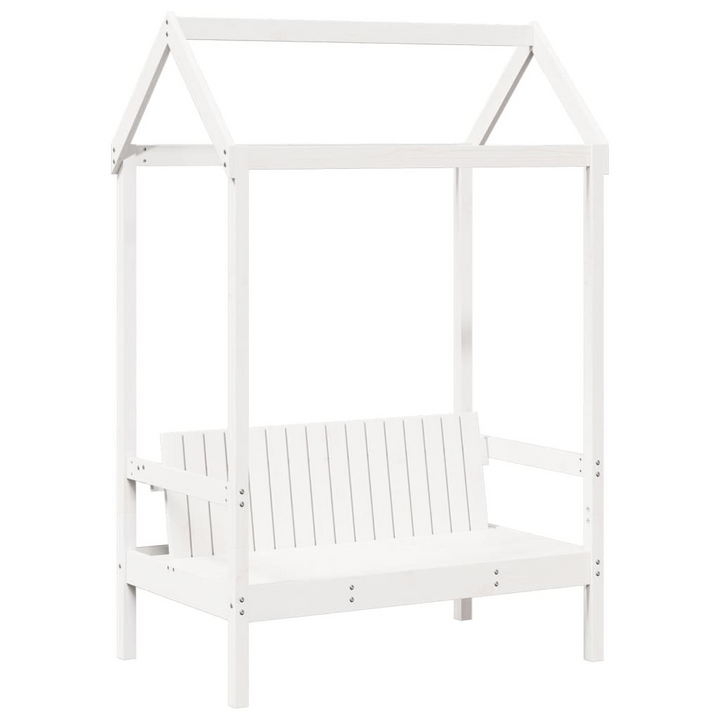 Modern White Pine Wood Bed and Bench Set with Roof - Single 90x190 cm | Stylish & Functional Bedroom Furniture - Premium  from Home Treasures - Just £392.99! Shop now at Home Treasures