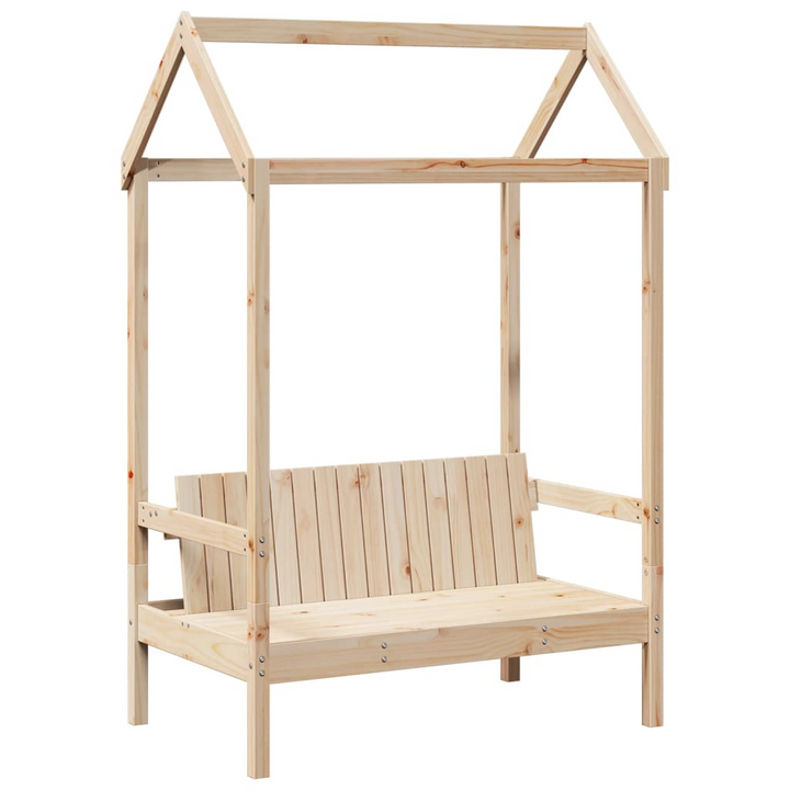 Stylish & Modern Bed and Bench Set with Roof - Solid Pine Wood | Small Single 75x190 cm - Premium  from Home Treasures - Just £299.99! Shop now at Home Treasures