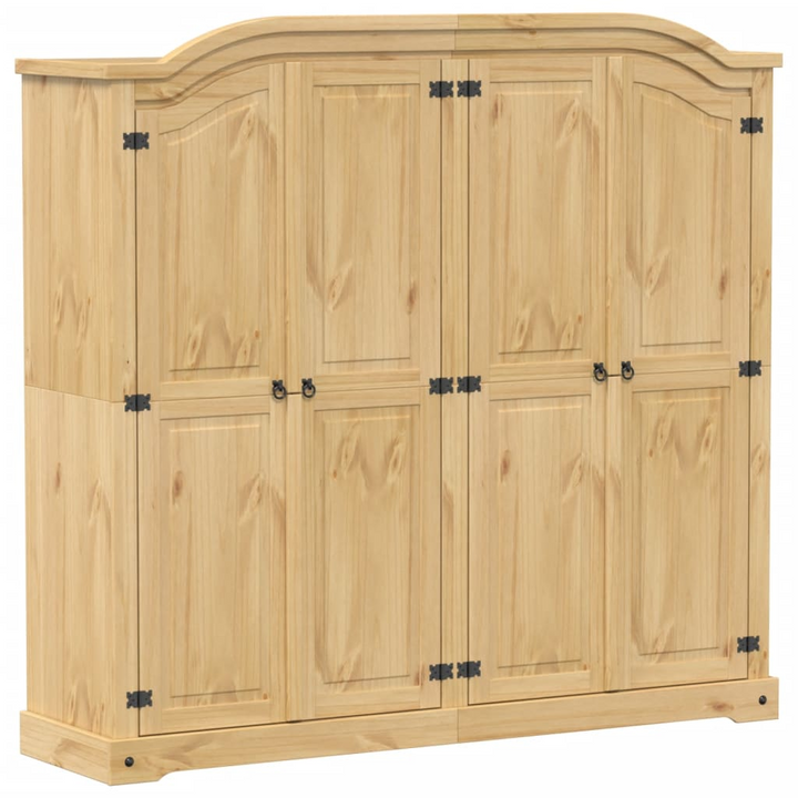 CORONA Wardrobe - Solid Pine Wood, Rustic Design, Ample Storage - 194x52x186 cm - Premium  from Home Treasures - Just £766.99! Shop now at Home Treasures