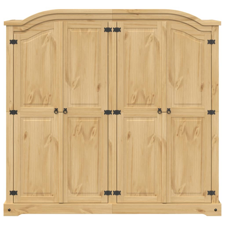 CORONA Wardrobe - Solid Pine Wood, Rustic Design, Ample Storage - 194x52x186 cm - Premium  from Home Treasures - Just £766.99! Shop now at Home Treasures