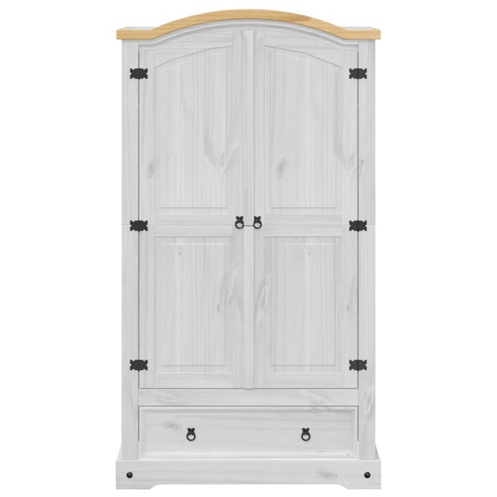 CORONA Wardrobe in White - Solid Pine Wood, 102x52x186 cm | Durable & Spacious Storage Solution - Premium  from Home Treasures - Just £426.99! Shop now at Home Treasures