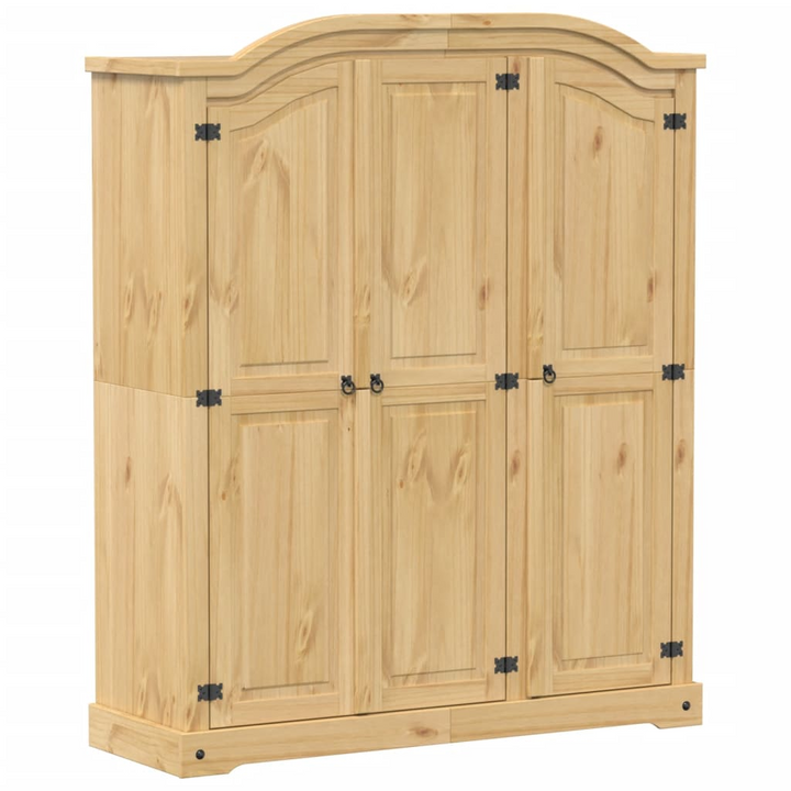 CORONA Wardrobe - Solid Pine Wood, Rustic Style, Ample Storage Space - 151.5x52x186 cm - Premium  from Home Treasures - Just £455.99! Shop now at Home Treasures