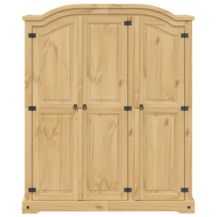 CORONA Wardrobe - Solid Pine Wood, Rustic Style, Ample Storage Space - 151.5x52x186 cm - Premium  from Home Treasures - Just £455.99! Shop now at Home Treasures