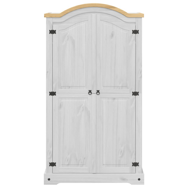 CORONA Wardrobe in White - 102x52x186 cm | Solid Pine Wood Closet with Metal Handle for Stylish & Durable Storage - Premium  from Home Treasures - Just £361.99! Shop now at Home Treasures