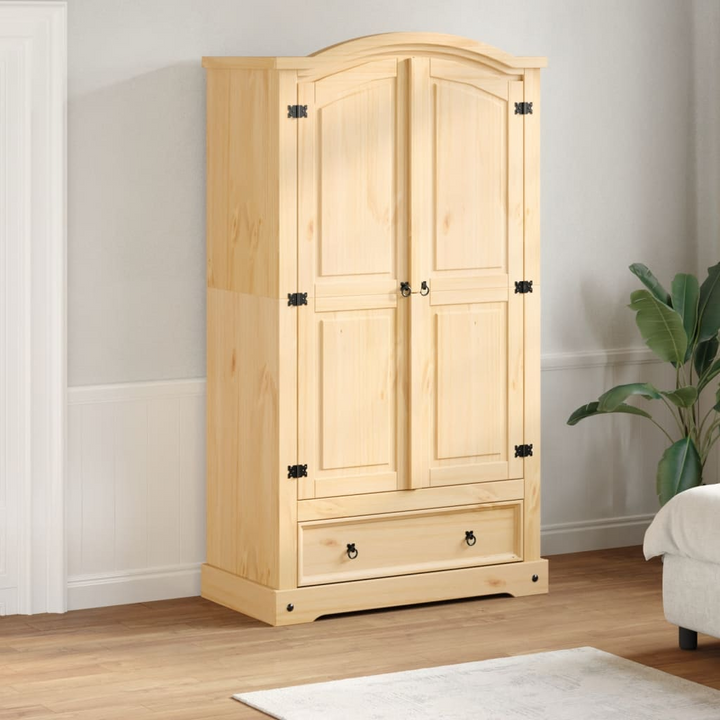 CORONA Wardrobe 102x52x186 cm, Solid Pine Wood - Stylish & Durable Storage Solution - Premium  from Home Treasures - Just £321.99! Shop now at Home Treasures