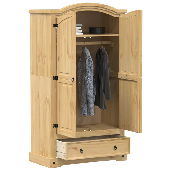 CORONA Wardrobe 102x52x186 cm, Solid Pine Wood - Stylish & Durable Storage Solution - Premium  from Home Treasures - Just £321.99! Shop now at Home Treasures